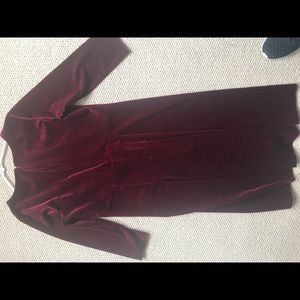Lands end burgundy velvet dress size 10
